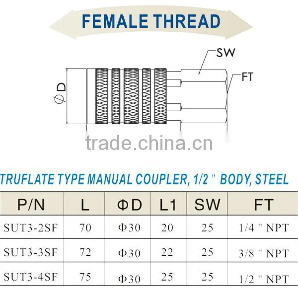 Alibaba Made In China Fittings Pneumatic SUT3-2SF