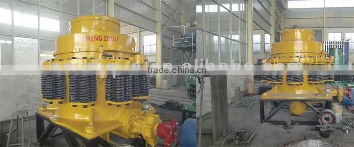 pulley spring type conical crusher for secondary crushing stage