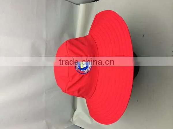 plain red wide brim sun hat/cotton hat /lady bucket hat