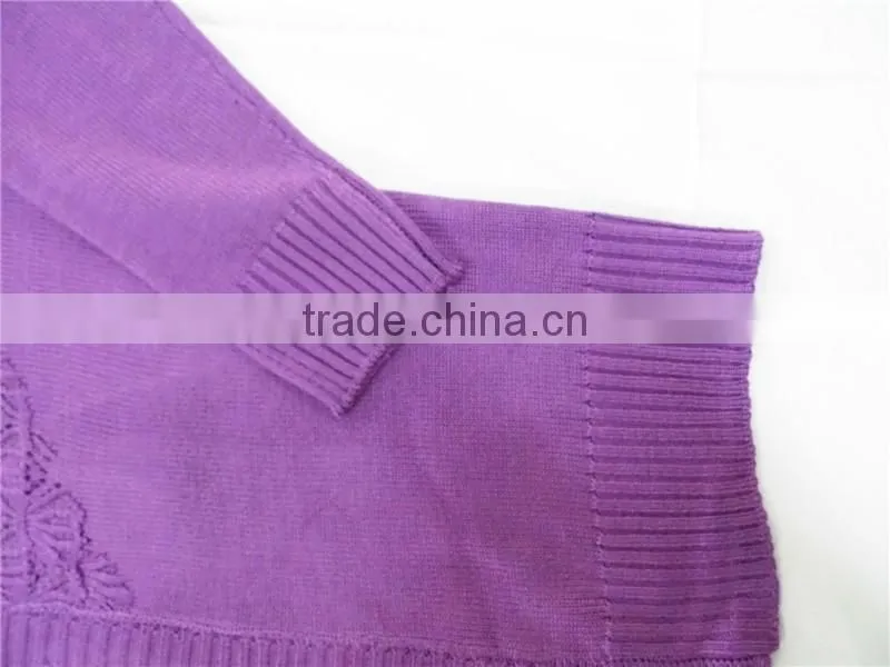 Wool&Acrylic womens knitted sweater pullover