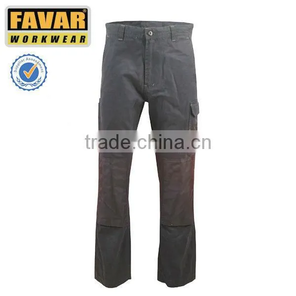 Men 100 Cotton Canvas Cargo Pants Knee Padded Work Trousers Workwear PPE