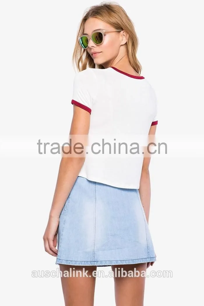 casual style short sleeve women t shirt wholesale china
