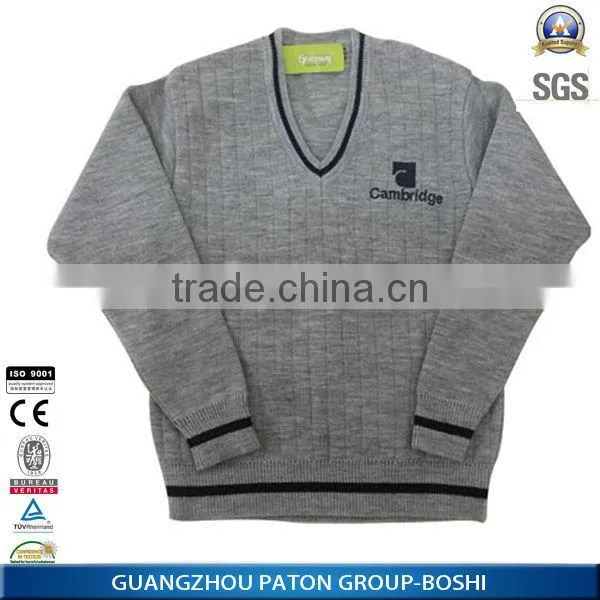 Boshi profesional OEM knitwear sweaters v neck acrylic sweater