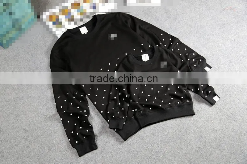 long sleeves round neck pullover hoodie for children