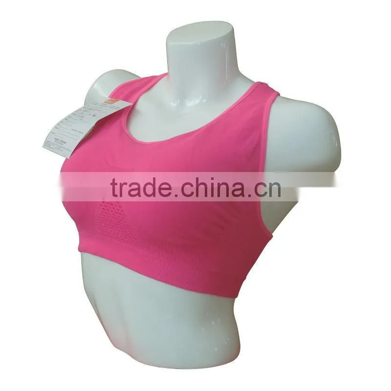 nice quality seamless woman underwear ladies mesh hole sport bra