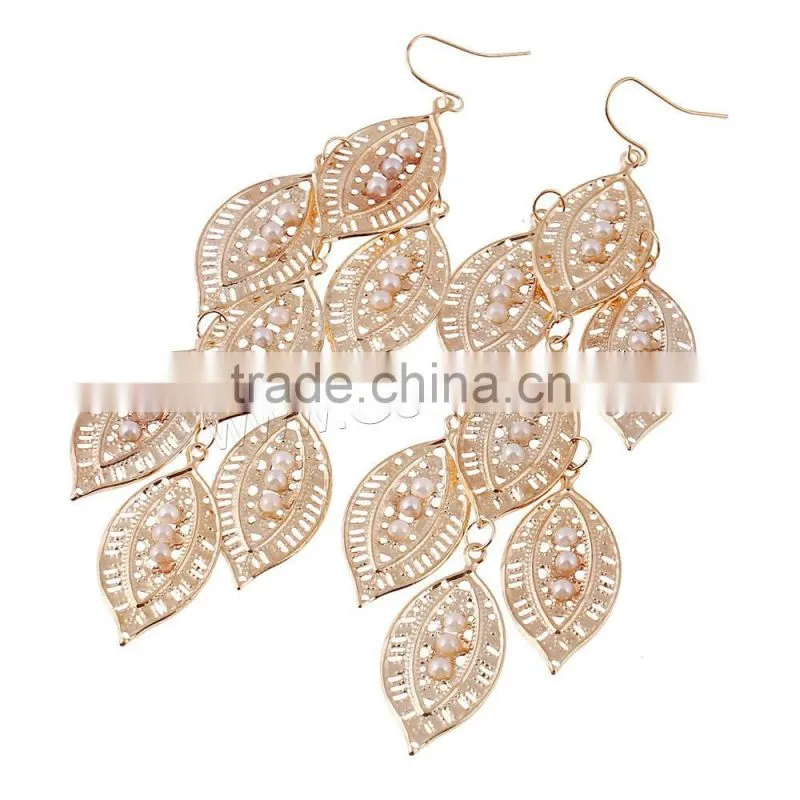 fashion geometric Plastic Pearl Zinc Alloy Earring dubai gold jewelry earring