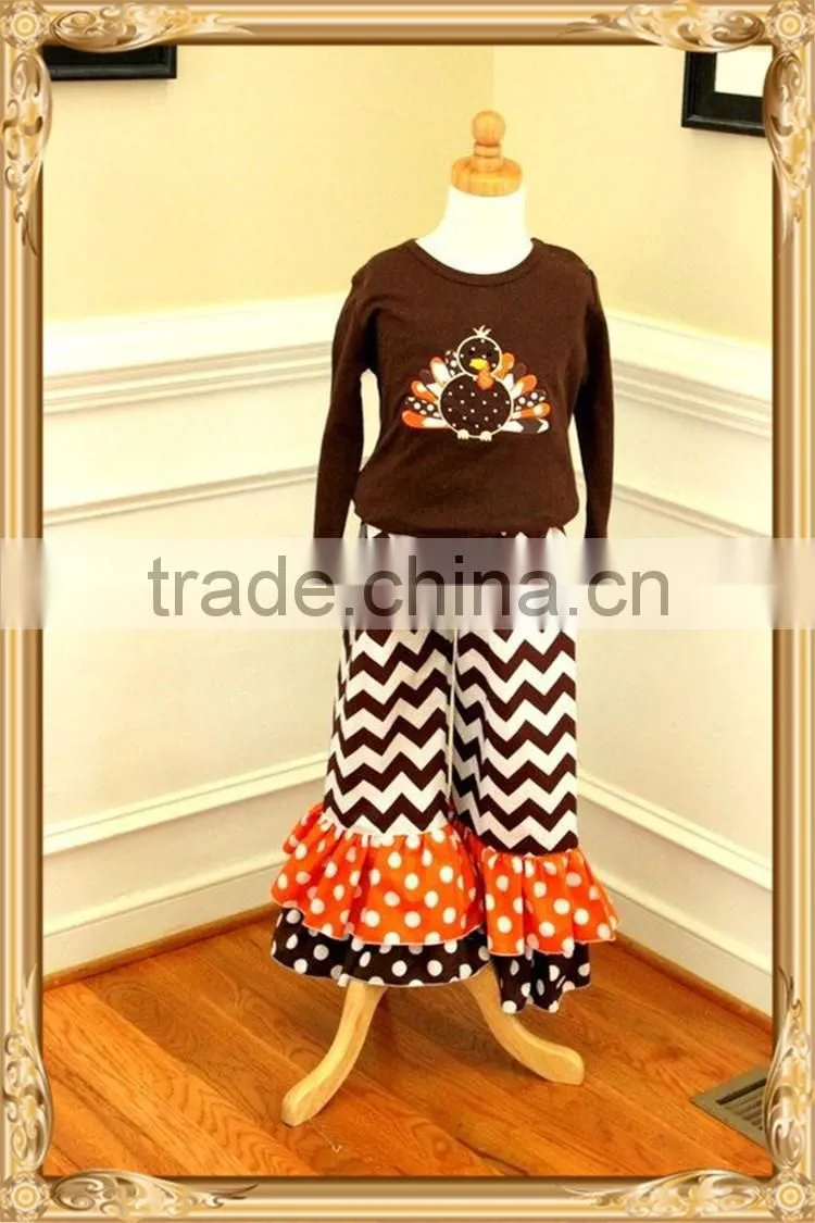Thanksgiving chevron outfits girls remake boutique outfits turkey embroidered thanksgiving clothing set