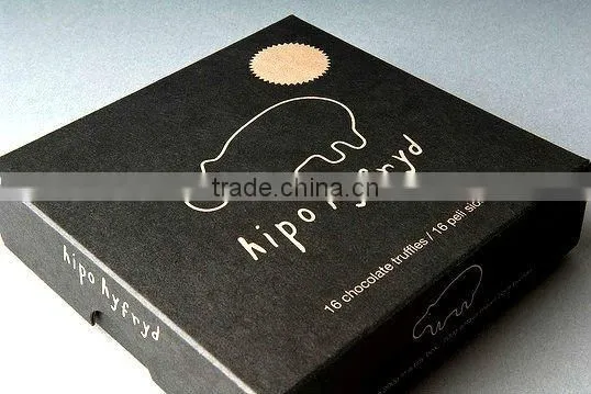 open lid hardboard chocolate box