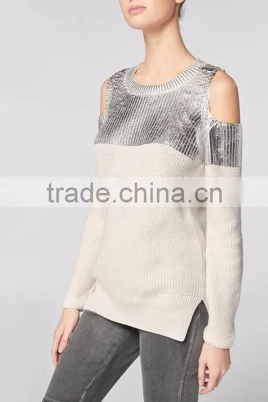 Sexy Design Sweater Knitted Top For Ladies
