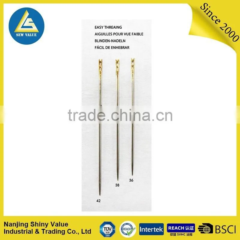shinyvalue sewing supplies easy threaing sewing needles with golden eyes