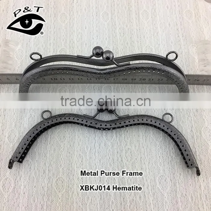 18CM embossed pattern metal clasp frames for handbags