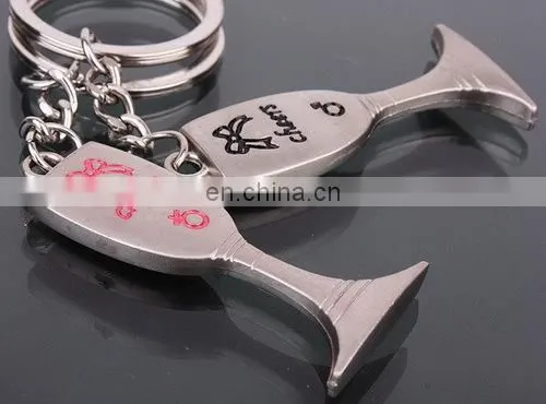Fashion Promotion Wedding Cheers For Love Goblet Keychain Couple Valentine's Day Gift