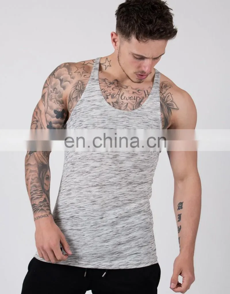 available color slub blank mens gym vest
