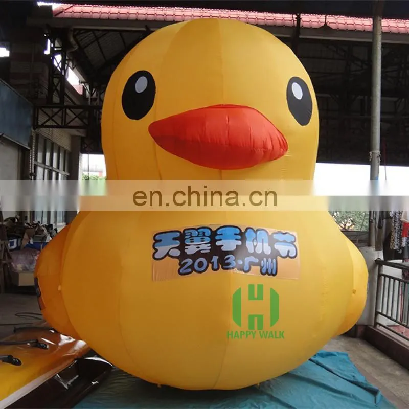 Hot Sale eye catching yellow duck inflatable advertising animal figures inflatable cartoon characters