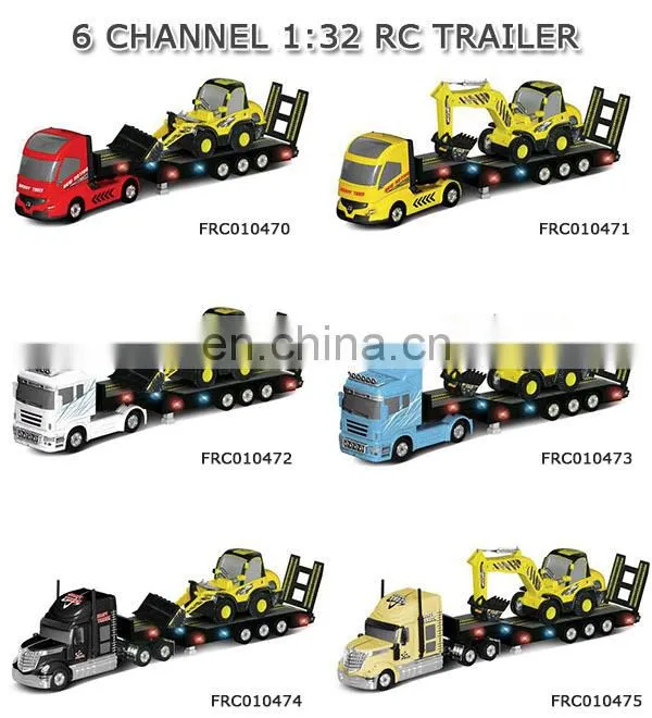 Six function 1:32 scale plastic rc tow truck for sale