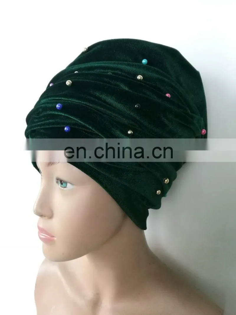 Tokay new arrival beaded turban head wrap for party