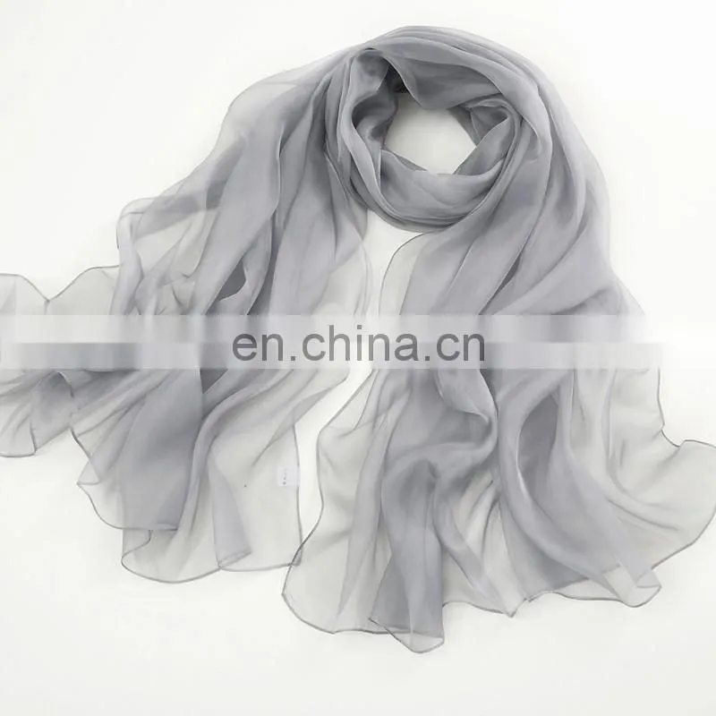 Promotional products pure silk scarf long scarf shawl orange cheap