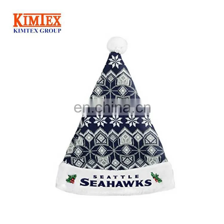 2017 Custom Logo Holiday Knit Santa Hat