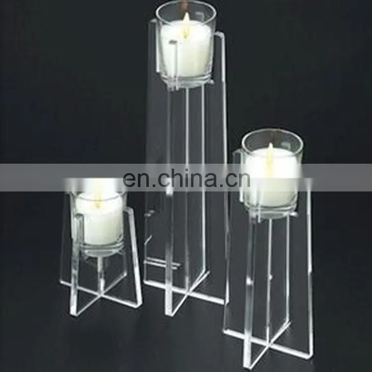 Customized unique acrylic candle holder