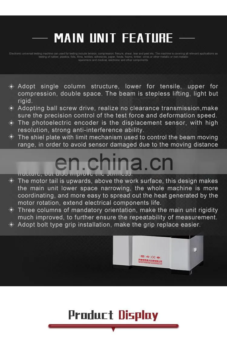 Digital display 50kn tensioner tensile testing machine