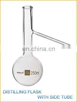 AKM LAB Boro 3.3 Glass Distilling Engler Flask With Side Tube