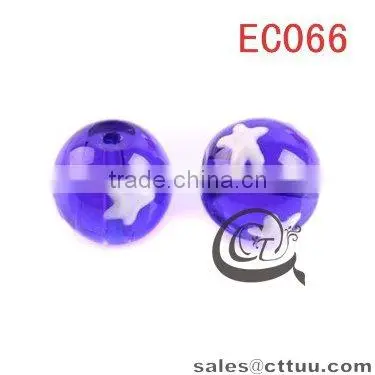 Newest Popular Design Best Selling fashion glass jewelry bead EC066(DIY)