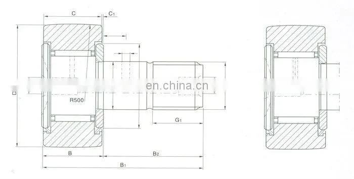 KR series CF series Cam Follower Bearing KR16 CF6 needle bearing roland printing machine price