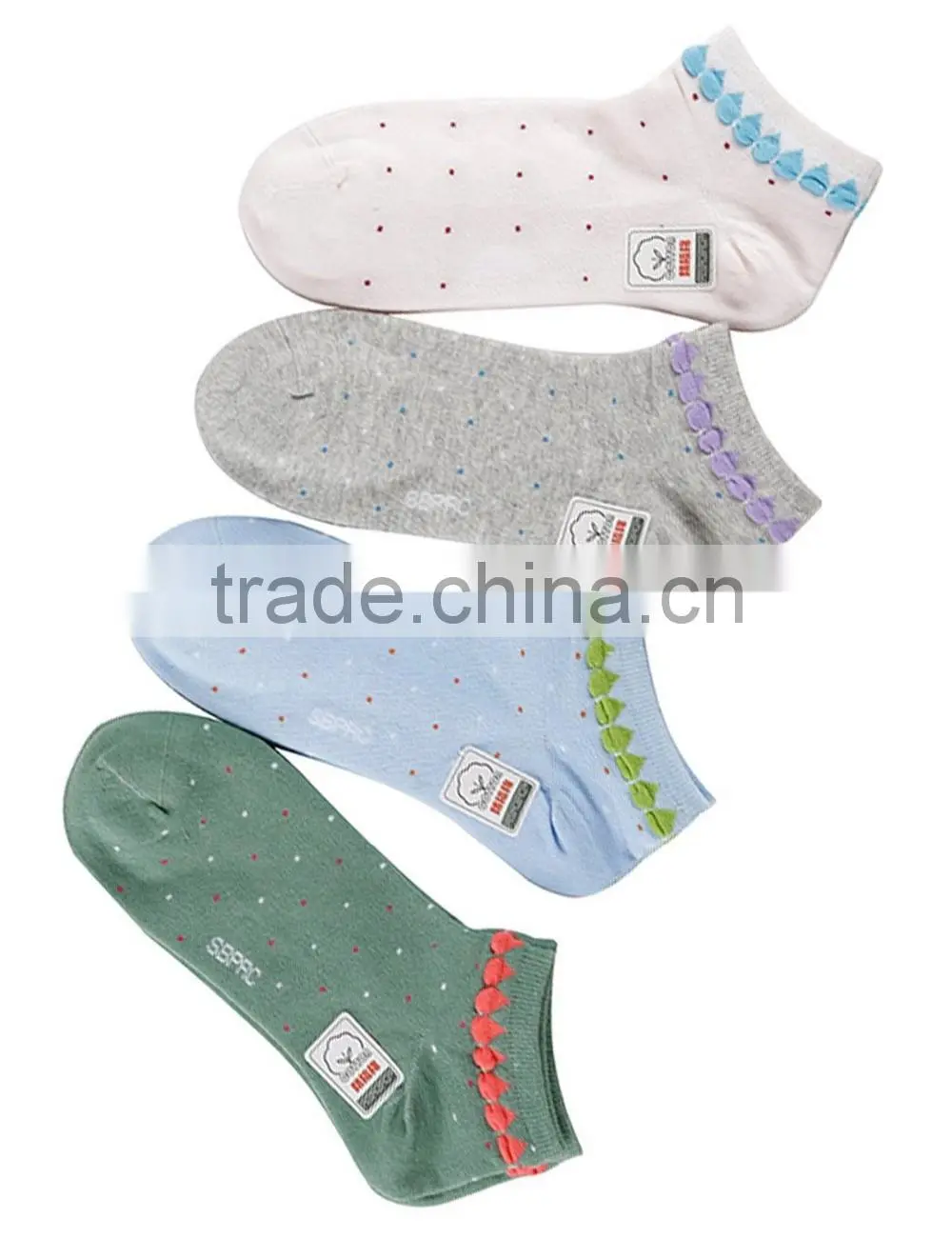 New design solid color jacquard lace boot socks for girls