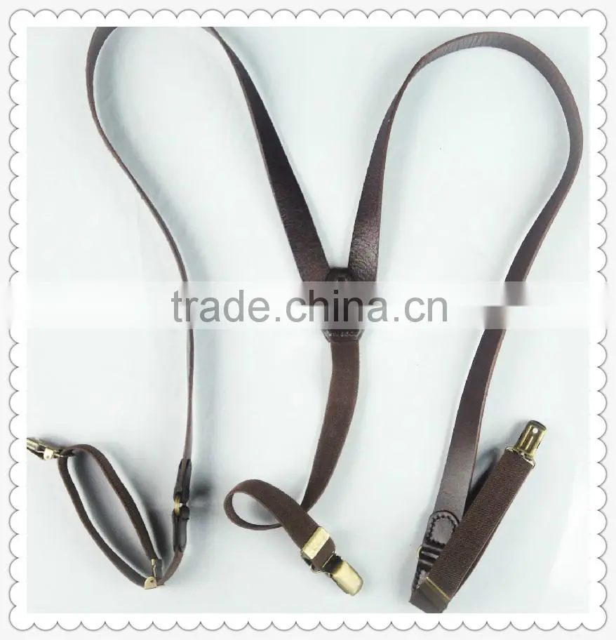 Fashion lady genuine leather suspender