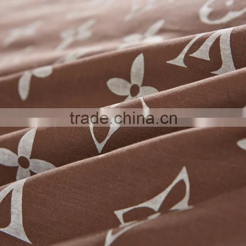 UK style 100%cotton bed set duvet cover cheap printed twill fabric OEM 100%cotton bed sheets