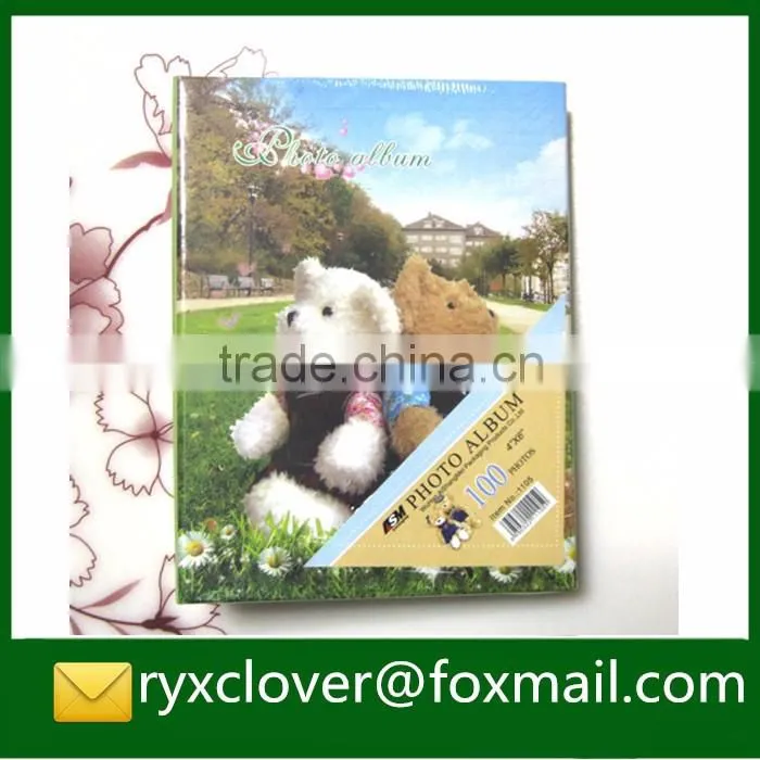 Teddy bear cover plastic sheets photo album