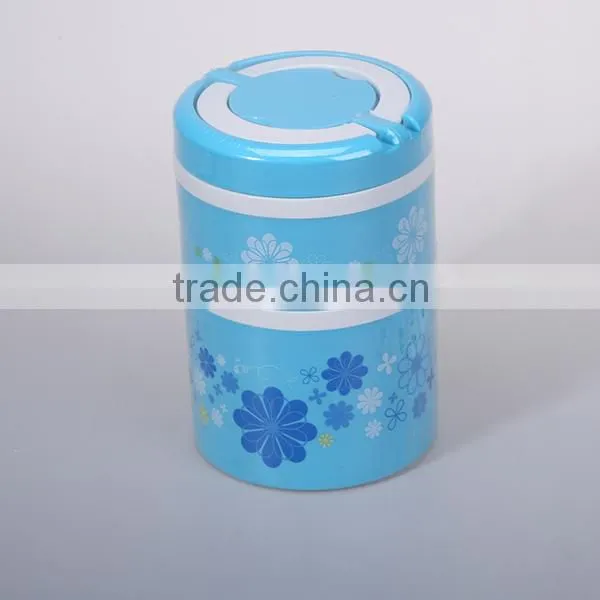 2-layer rectangle microwave plastic lunch box with chopsticks