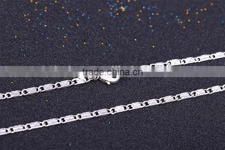 Cheap Price Fashion Rhodium Plated Wholesale Bulk Jewelry Chain Necklace