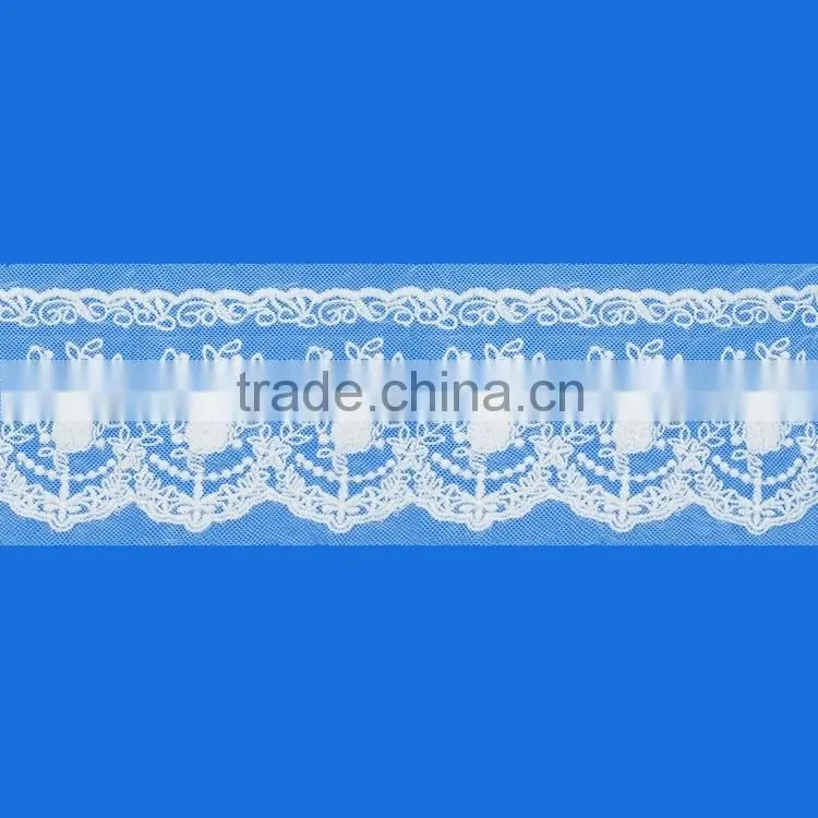 2016 hot sale 100%cotton fancy polyester lace borders factory price