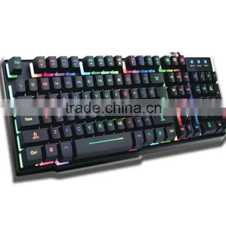 Manufacture Wired USB Mechanical Backlit Colorful USB Keyboard