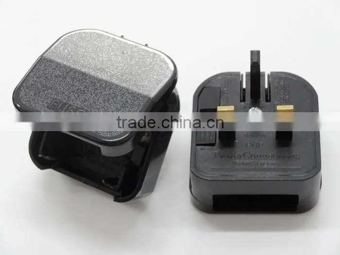 CE ROHS BSI Approved Nylon Schuko Germany EU to UK Ireland Singapore Plug Travel Adapter