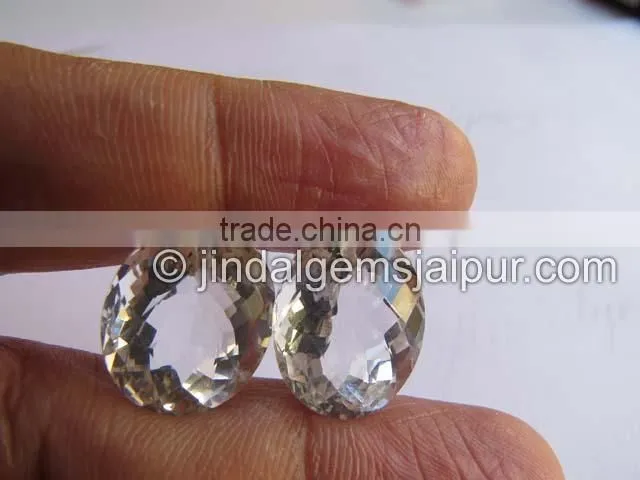 Best Quality Loose Gemstone Crystal cut oval drilled front to back 14x17 MM