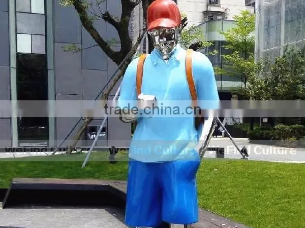 Metal Stainless Steel Welded Figure Sculptures for Plaza