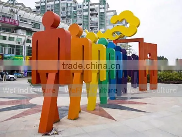 Colorful Artistic Sculpture Matchstick Man