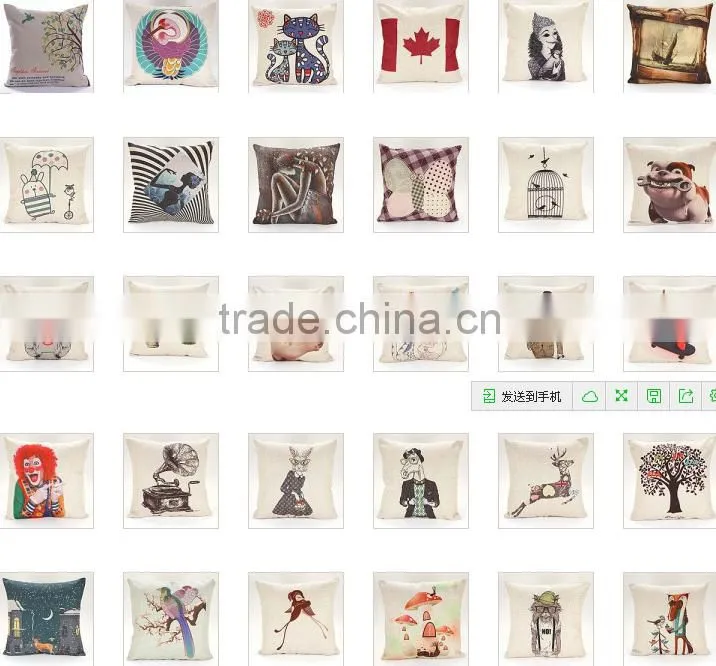 Soft Linen Cotton material Pillow case for car sofa home decor customized cushion cover case skull printed
