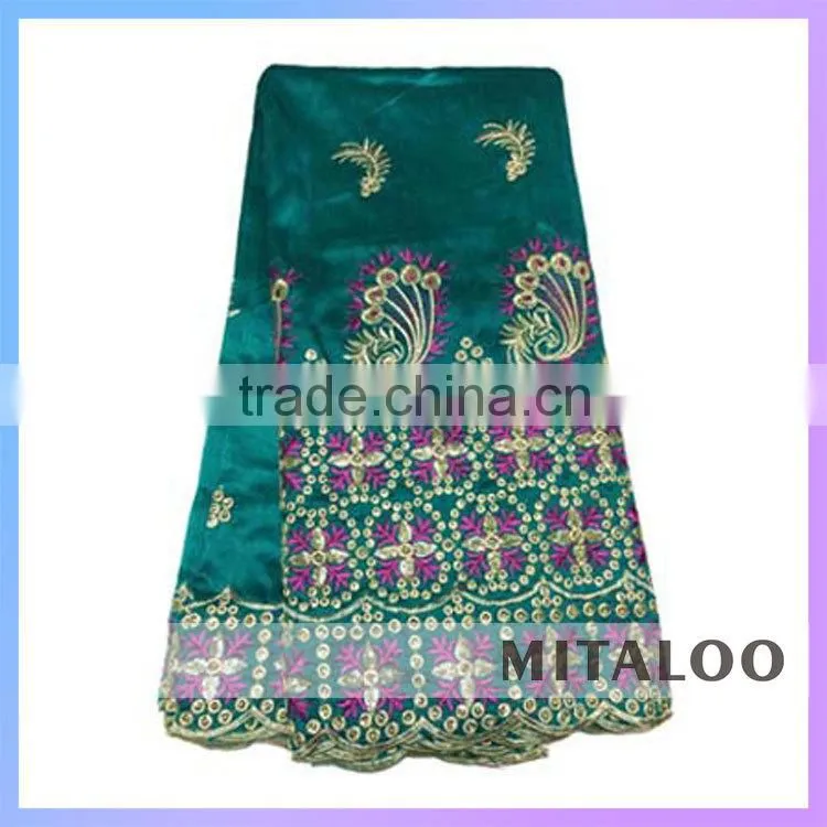 Mitaloo MGP0047 Wholesale Hotselling Indian Raw Silk George Lace Fabric