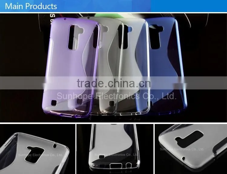 S line design tpu soft cell phone case For LG K10 M2 F670 mobile cover