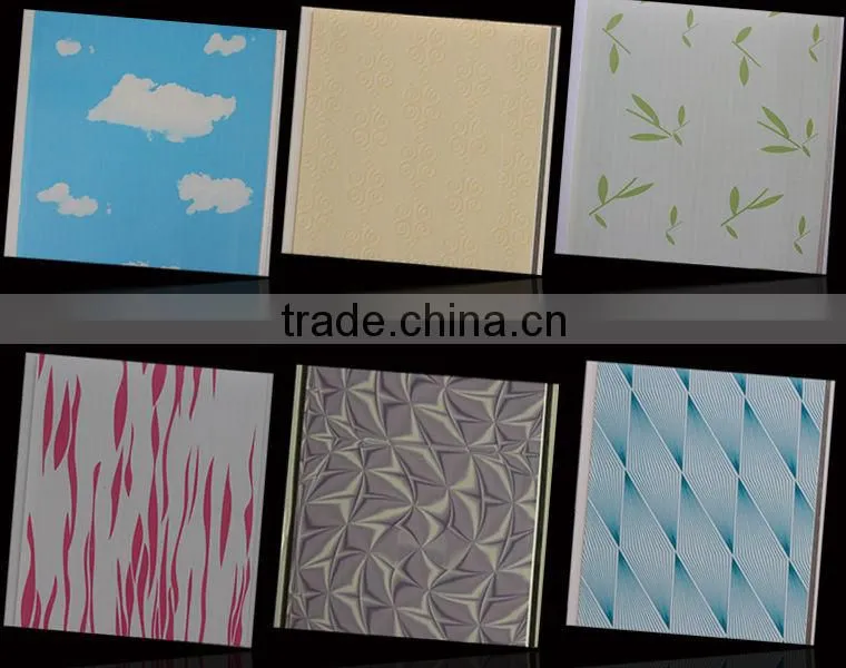decoration plastic room hot stamping PVC ceiling panel