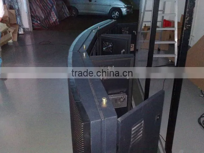 P12mm outdoor arc curve round odd video led signs