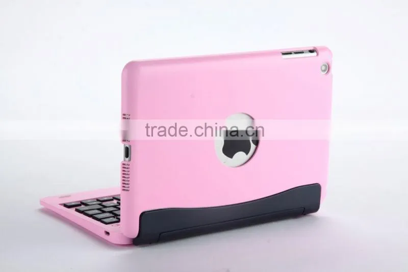 Hot selling Bluefinger keyboard case cover for iPad Mini with detacable cover,calmshell keyboard,