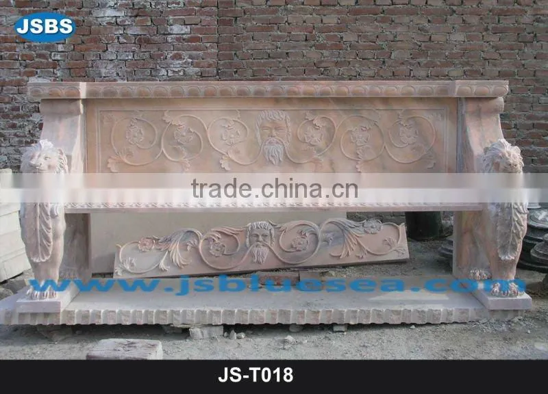 Marble elephant carving of table and chair