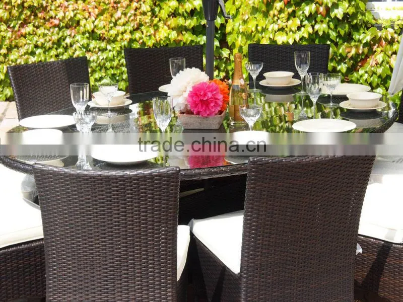 PE rattan outdoor furniture dining table and chair (DH-N9075)