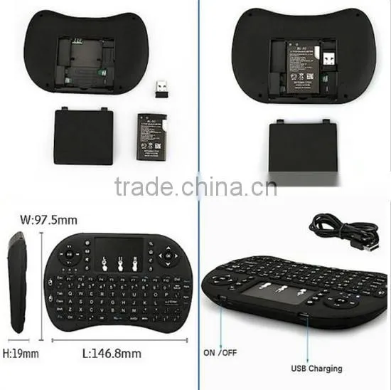 i8+ 2.4 GHz Wireless Keyboard with Touchpad Mouse