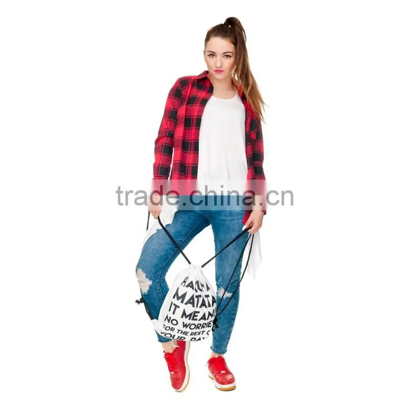 China Supplier Hot Sale Custom 3D Print Cheap Small Drawstring Bag