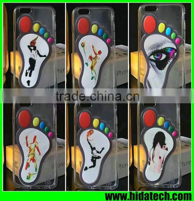 Hot sell soft tpu case phone case for samsung galaxy A7 case with cartoon footprint pattern design